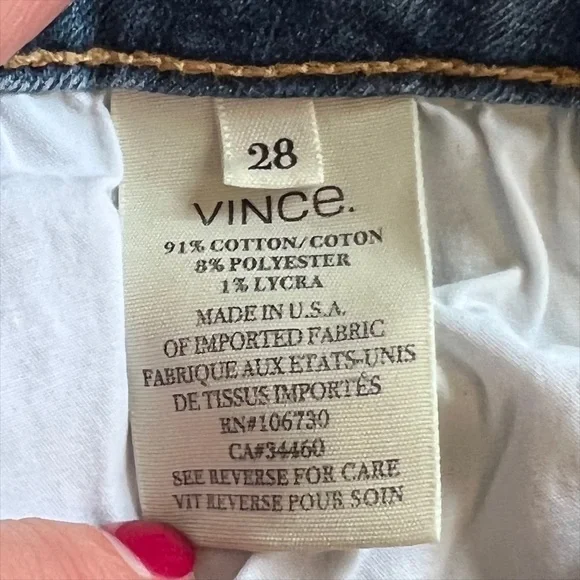 Vince Bermuda Jean Shorts in Caribbean Size 28 - Picture 8 of 8